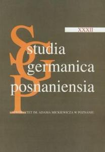 Studia Germanica Posnaniensia XXXII - 2857627387