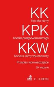 Kodeks karny Kodeks postpowania karnego Kodeks karny wykonawczy Przepisy wprowadzajce - 2857627608