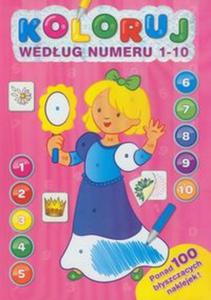 Koloruj wedug numeru 1-10 Ksiniczka