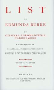 List od Edmunda Burke do czonka Zgromadzenia Narodowego