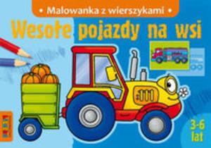 Wesoe pojazdy na wsi malowanka z wierszykami - 2857650245