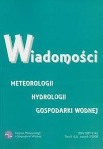 Wiadomoci meteorologii hydrologii gospodarki wodnej Tom II zeszyt 1-2/2008 - 2857651497