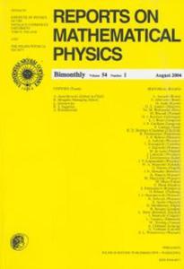 Reports on Mathematical Physics 54/1 wer.eksp. - 2857651623