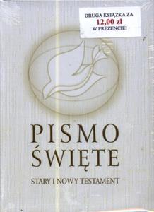 Pismo wite Starego i Nowego Testamentu + Pamitka Pierwszej Komunii witej - 2857653666