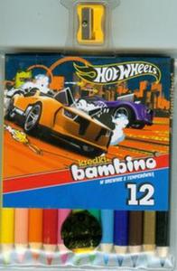 Kredki bambino drewniane 12 kolorów + temperówka Hot Wheels