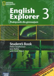 ENGLISH EXPLORER CZ.3 PODR.+CD Z Z.GRAM. -LEKSYK. NOWA ERA - 2857659211