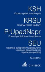 Kodeks spek handlowych Krajowy Rejestr Sdowy Prawo upadociowe i naprawcze Ustawa o europejskim zgrupowaniu interesw gospodarczych i spce europejskiej - 2857663040