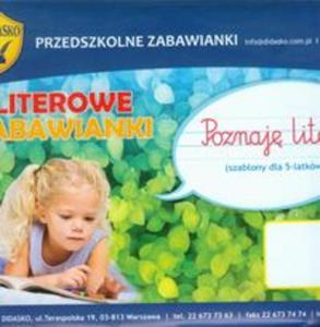 Literowe zabawianki Poznaj litery Szablony dla 5-latkw - 2857665014