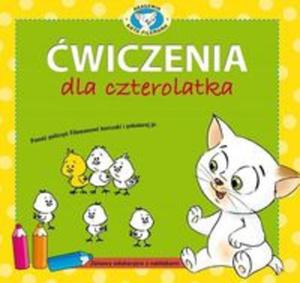 wiczenia dla czterolatka z naklejkami. Akademia Kota Filemona - 2857666636