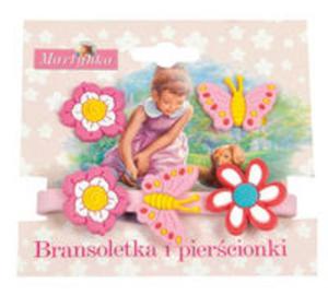 Martynka Bransoletka i pierścionki 1 (z różowo-biało-żółtym kwiatkiem) - 2857670249