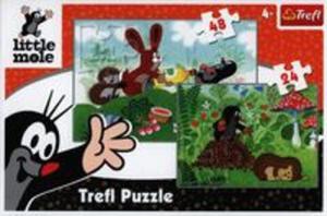 Puzzle Krecik 2 w 1 Zabawy na polanie - 2857670631