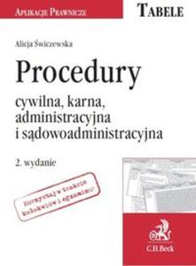 Procedury: cywilna, karna, administracyjna i sdowoadministracyjna