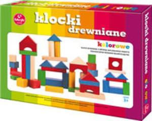 Klocki drewniane kolorowe - 2857672679