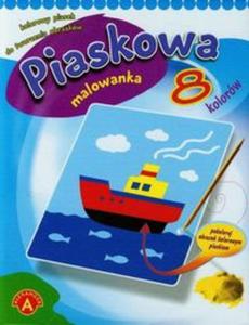 Piaskowa malowanka mini statek