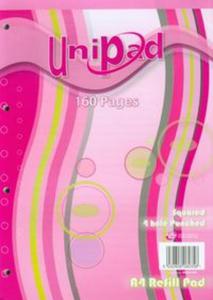 Unipad A4 Notatnik klejony z gry 160 kratka rowy - 2857677647