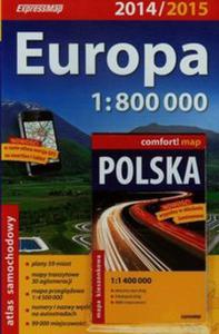 Atlas samochodowy Europa 1:800 000 + laminowana mapa samochodowa Polski 1:1 400 000 - 2857680368