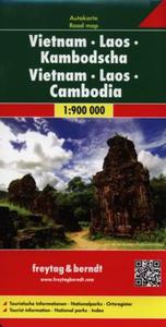 Wietnam Laos Kamboda mapa 1:900 000