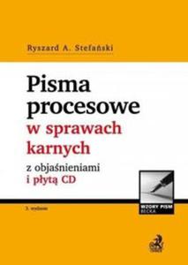 Pisma procesowe w sprawach karnych z objanieniami i pyt CD - 2857680670