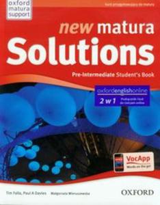 New Matura Solutions Pre-Intermediate Student's Book 2w1 + Get ready for Matura 2015 - 2857681780