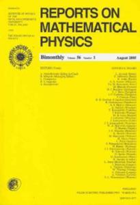 Reports on Mathematical Physics 56/1 wer.eksp. - 2857682858