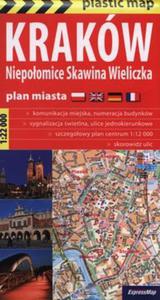 Krakw Niepoomice, Skawina, Wieliczka foliowany plan miasta 1:22 000 - 2857686658