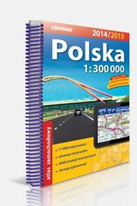 Atlas samochodowy Polska 1:300 000 2014/2015 na spirali - 2857689375