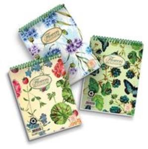 Notes spirala A6 Pigna Nature Flowers w kratk 60 kartek mix wzorw - 2857700695