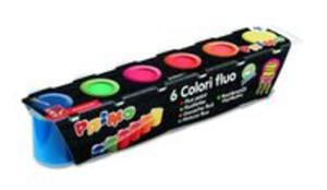 Farby Primo Fluo 6 kolorw w plastikowych pojemniczkach - 2857700720