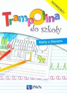 Trampolina do szkoy Karty z literami