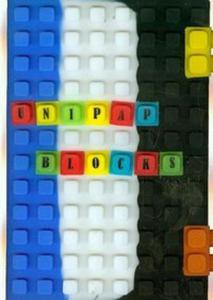 Notes silikonowy A5 Unipap Blocks w kratk 100 kartek niebiesko-biao-czarny - 2857707318