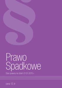 Prawo Spadkowe 2015 - 2857709235