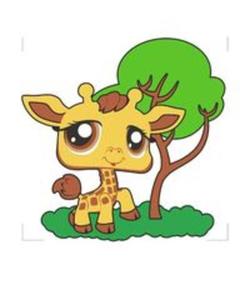 Dekoracja cienna yrafka Littlest Pet Shop - 2857709410