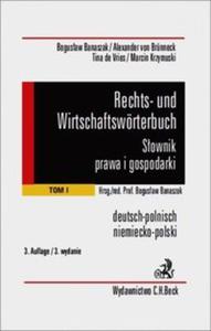 Rechts und wirtschaftsworterbuch Sownik prawa i gospodarki niemiecko-polski t.1 - 2857712182