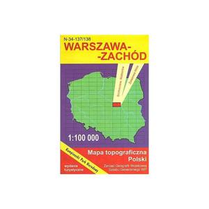 Warszawa Zachd mapa topograficzna Polski 1:100 000 - 2857717105