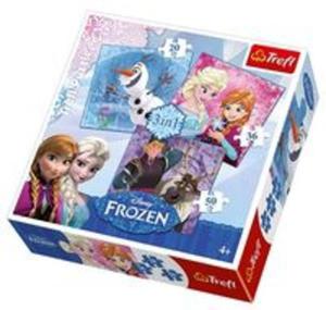 Puzzle 3w1 Frozen Bohaterowie z Krainy Lodu - 2857720063