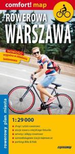 Warszawa. Laminowany, rowerowy plan miasta. 1:29 000 - 2857720486