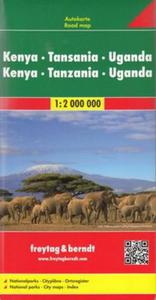 Kenia Tanzania Uganda mapa 1:2 000 000 Freytag & Berndt - 2857725698