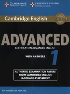 Cambridge English Advanced 1 for Revised Exam from 2015 Student's Book with Answers - 2857726524