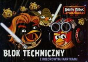 Blok techniczny A4 Angry Birds z kolorowymi kartkami 10 kartek