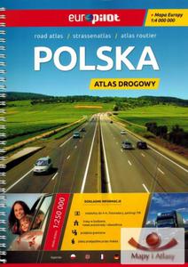 ATLAS DROG.-POLSKA 1:250 SPIRALA MAPA EU EUROPILOT 9788380091870 - 2857739863