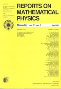 Reports on Mathematical Physics 57/3 June 2006 - 2825662857