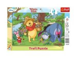 Puzzle ramkowe KubuPuchatek Zbieranie kwiatw 15 - 2857743635