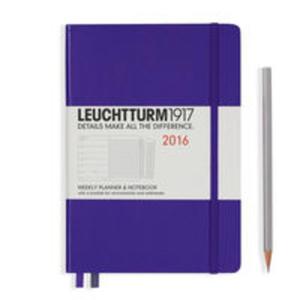 Kalendarz Leuchtturm1917 tygodniowy 2016 z notatnikiem Medium fioletowy - 2857749728