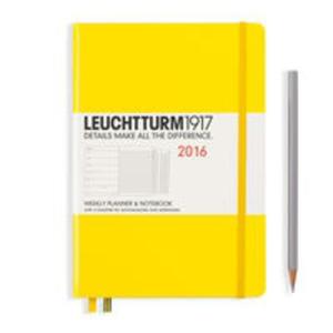 Kalendarz Leuchtturm1917 tygodniowy 2016 z notatnikiem Medium cytrynowy - 2857749731