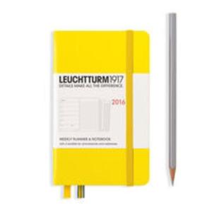 Kalendarz Leuchtturm1917b tygodniowy 2016 z notatnikiem Pocket cytrynowy - 2857749915