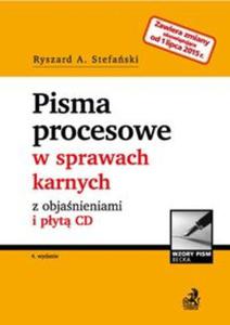 Pisma procesowe w sprawach karnych z objanieniami i pyt CD - po nowelizacji z 1 lipca 2015 r. - 2857750588