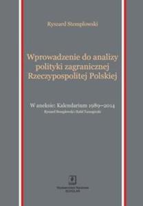 Wprowadzenie do analizy polityki zagranicznej Rzeczypospolitej Polskiej - 2857751576