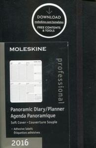 Kalendarz Moleskine 2016 Tygodniowy Panorama czarny - 2857751961