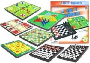 Gry 7w1 Zestaw Gier Planszowych Ludo Warcaby - 2857754597