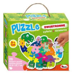 Puzzle dwustronne Cyferki dziaania dinozaur - 2857761354